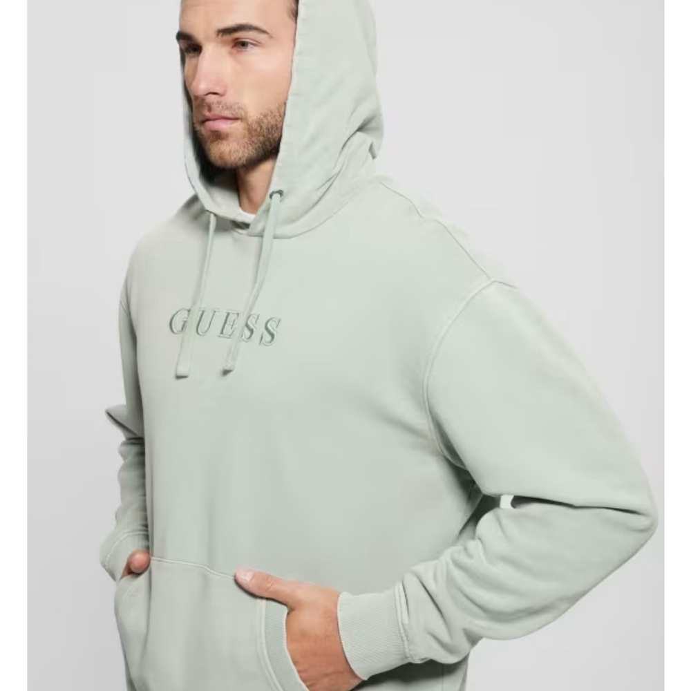 Guess Sage Green Hooded Sweatshirt
